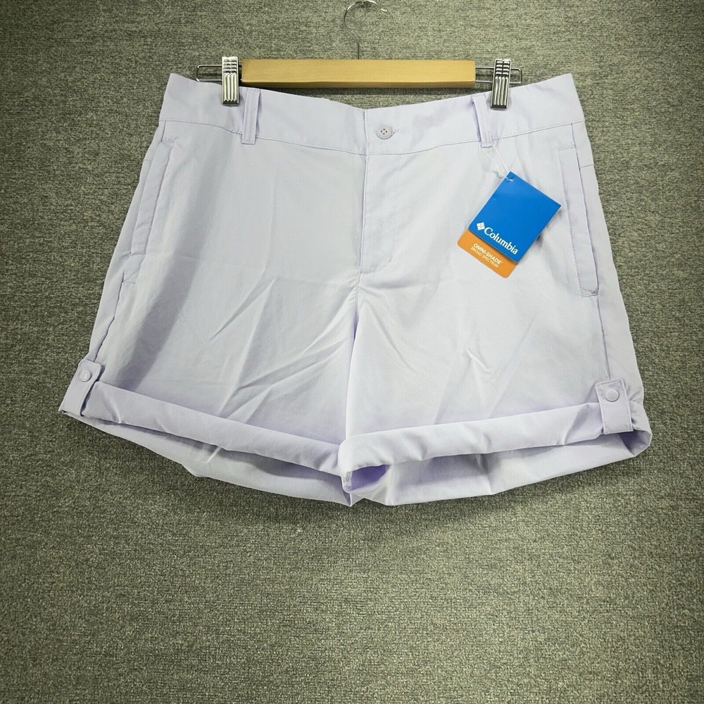 NWT Columbia Shorts‎ Women Size 12 Active Fit Lilac Outdoor Roll Up